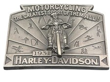 Harley Davidson Motorcycling The Greatest Sport Of Them All 1931 Belt Buckle
