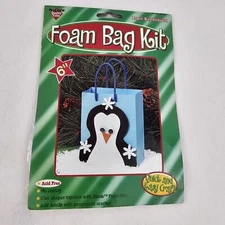 Christmas Penguin Nicole Foam Bag Kit Arts & Crafts 6" Holiday 2006 Winter