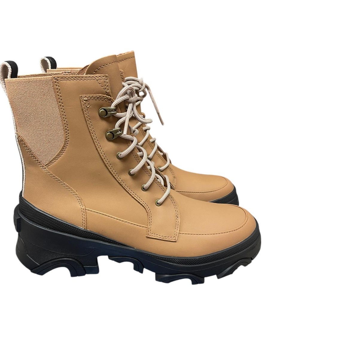 Sorel Women Brex Boot Lace Waterproof Tawny Buff/Black Size 10