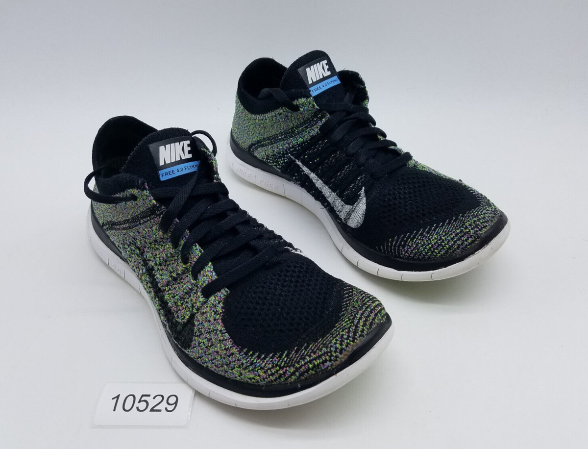 Nike Free Flyknit Women's Size Running Shoes Black Green
