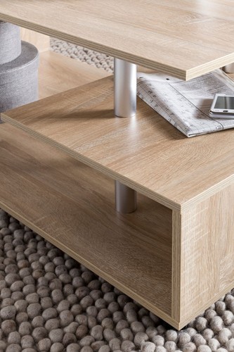 FineBuy Couchtisch 105 x 48,5 x 60 cm Wohnzimmertisch Sofatisch mit Rollen - Bild 7 von 7