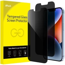 JETech Privacy Screen Protector for iPhone 16e 2025, iPhone 14 6.1-Inch, 2-Pack