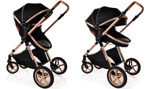 Baby Pram Buggy 3 in 1 Travel System Car Seat Folding Pushchair Reversible - Picture 54 of 117