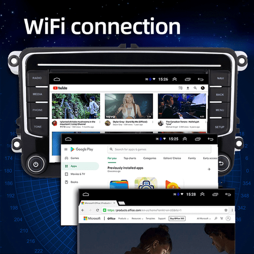 Autoradio CarPlay für VW Golf MK5 MK6 GPS Radio Sat Navi DAB mit WiFi BT 2+32G - Bild 8 von 14