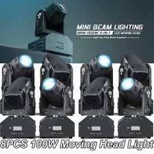 Mini LED 100W Moving Head Light RGBW Beam Stage Lighting Party Lights Disco DMX
