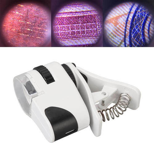 Lupa tipo clip con iluminación LED UV zoom 50X microscopios universales joya CHW - Imagen 15 de 24