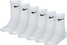 Nike Little Kids' Cushioned Crew Socks 12-PAIRS 4-5  3697 E2 A743T 