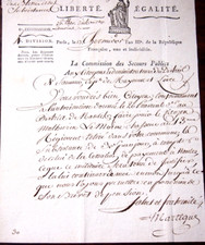 1795 commission des secours aux blesses au sujet d'un chasseur du 13 CHASSEURS