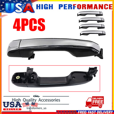 Slaction Chrome Door Handle Set For Lexus GX460 2010-2021 & Toyota 4Runner – 4-Piece, OEM Design
