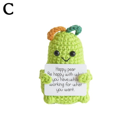 Yarn Fruit Crocheted Doll Knitting Pear Doll Room Decor T8Q7 - Picture 12 of 16