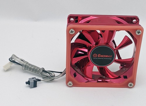 4pack: NEW Enermax 80mm RED LED 3pin Thermal Control Case Fan+ AntiVibration Pad - Picture 12 of 20