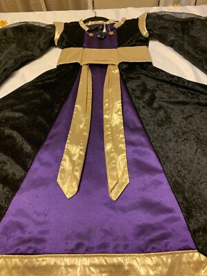 Halloween Teen's Witch Cosplay Costume Fancy Wizard Dress / Black/ Purple/ Gold 