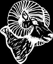 Ram 4 Mascot 1 Color Window Wall Vinyl Decal Sticker Printed Graphic