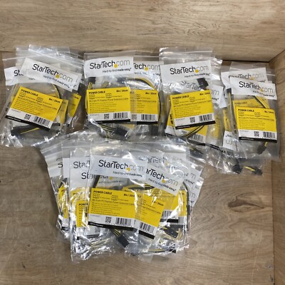 65 LOT OF Startech 8in to 6pin PCI Express Power Extension Cable