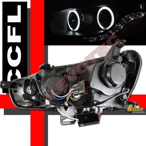 Black G3 Halo LED Strip Projector Headlights For 2008-2015 Mitsubishi Lancer - Picture 8 of 9