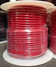 10-Gauge 100-Feet Bulk Spool, Red Color Stranded Copper Wire (Made in USA)