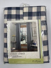 M Style window panel classic check 45" x 84" Incudes 2 panels Free Shipping