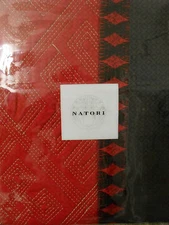 ONE NATORI GEISHA KING COVERLET RED BLACK PILLOW SHAM