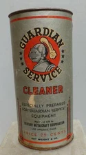 GUARDIAN SERVICE METAL CLEANER CAN-Century Metalcraft-L.A.Cal-1930s-40s