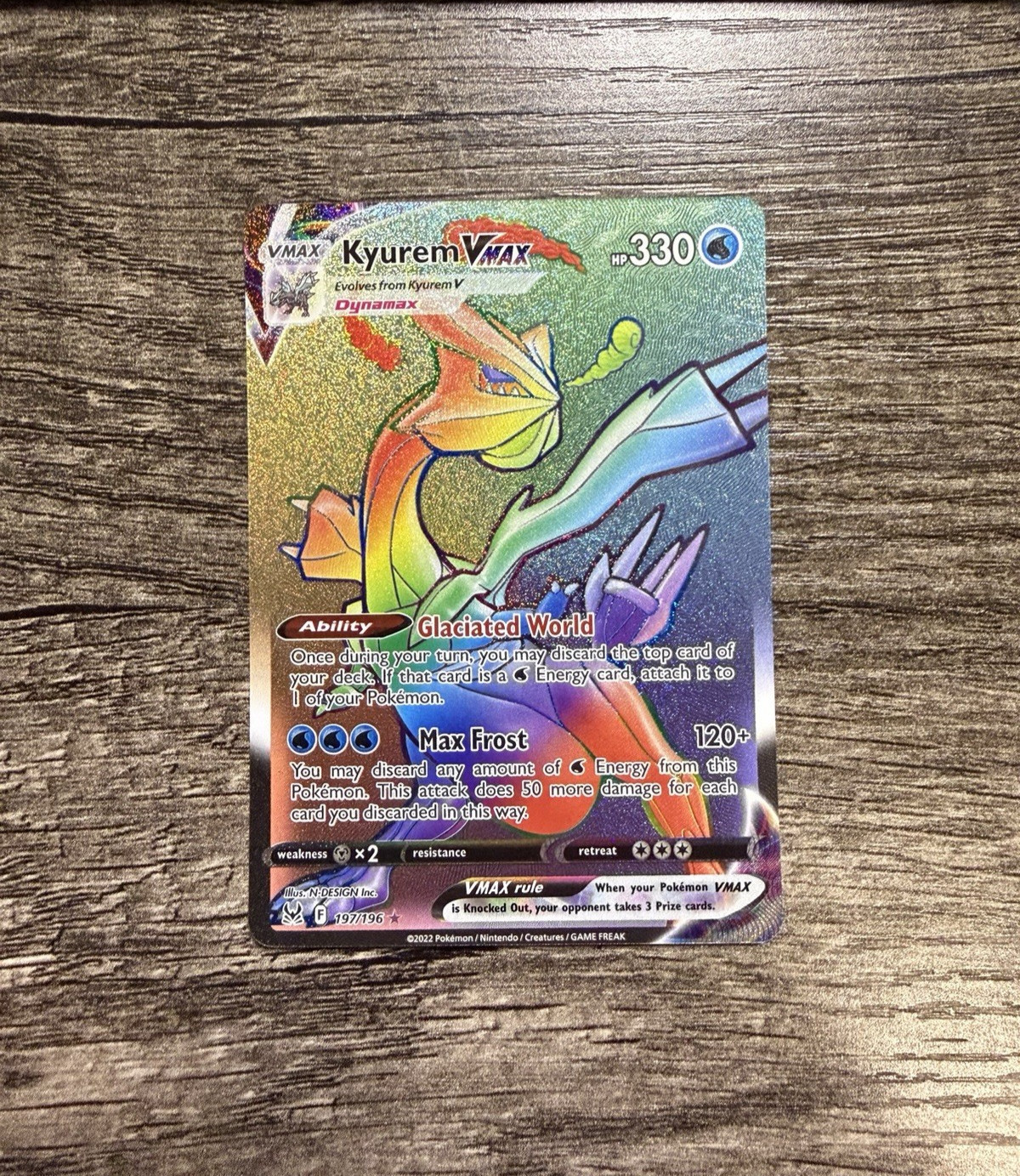 Kyurem VMAX (Secret) Secret Rare SWSH11: Lost Origin 197/196 NM Holo