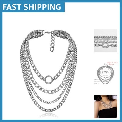 Elegant 925 Sterling Silver Chunky Chain Necklace - Perfect for Gifting
