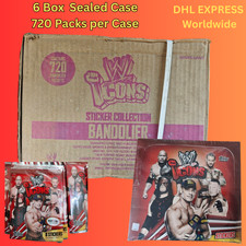 Topps Wwe Icon 2013 Sealed case of 6 Booster Boxes 720 Packs Sticker Blister