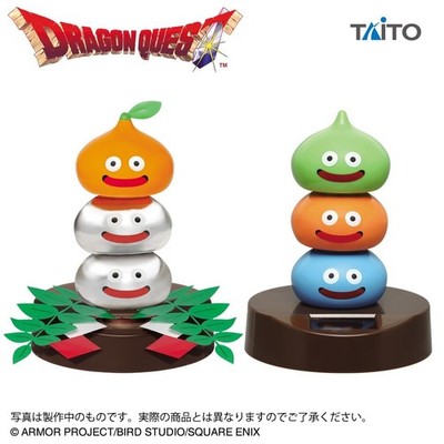 Dragon Quest AM Wobbly Solar Figur - Metall Kagamimochi & Slime Tower Japan