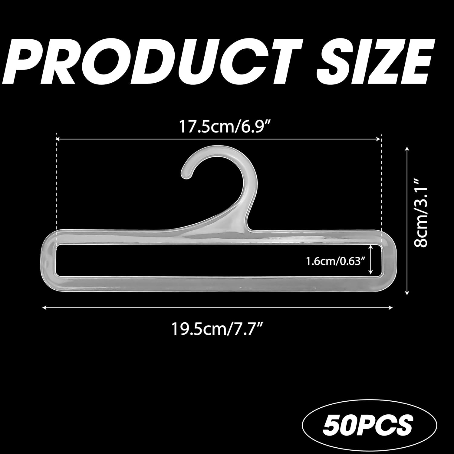 Hanger For Retail Display, 7.7" Long White Multifunctional P