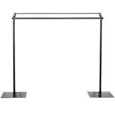 10 ft Black Dual Cross Bar Photography Backdrop Stand Wedding Party Supplies