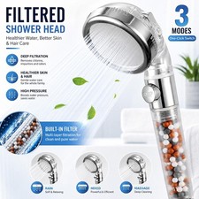 Filtered Shower - High Pressure ShowerHead with Filters for Hard Water 3 Modes