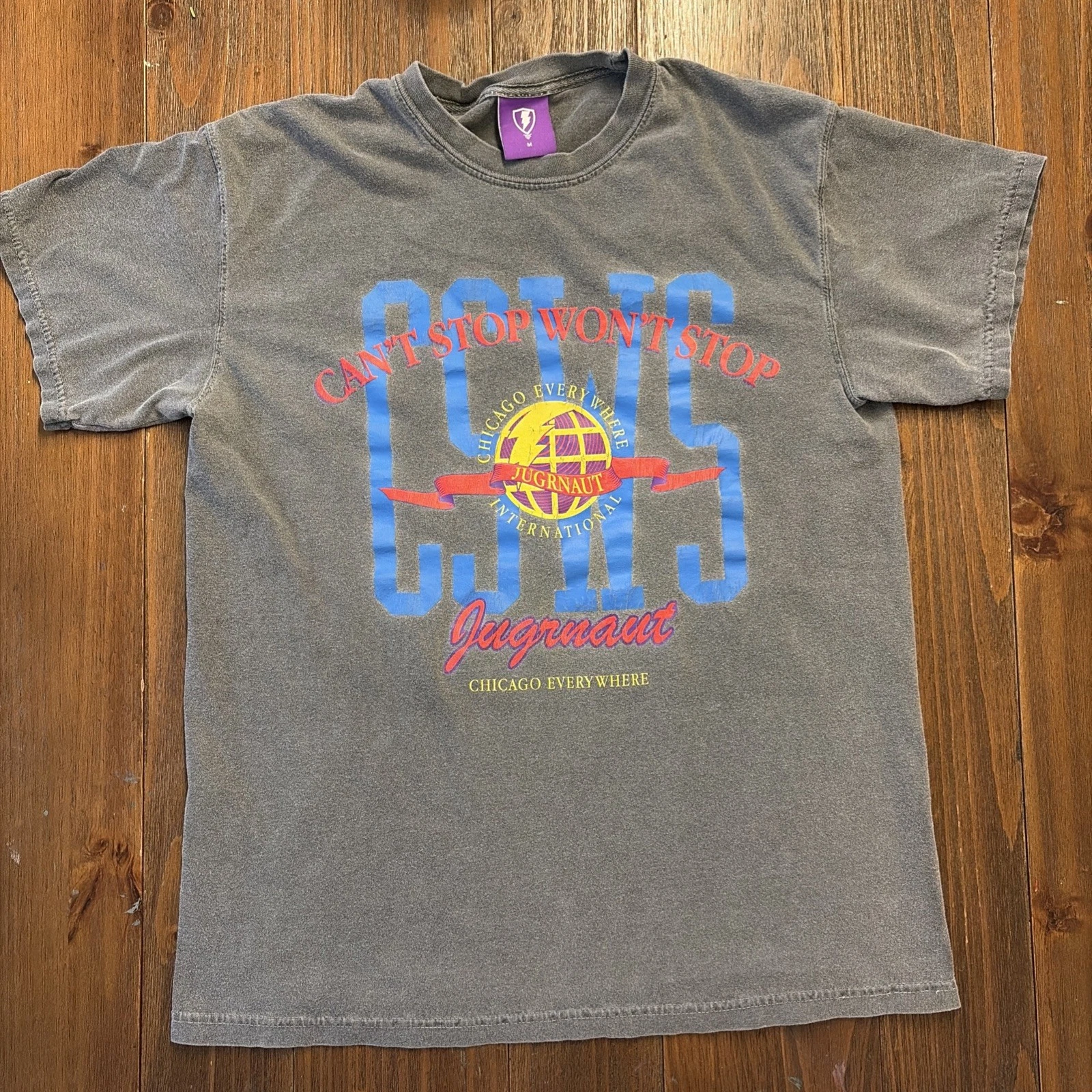 JGRNT Shirt Men Medium Short Sleeve T-shirt Jugrnaut Chicago Adult M