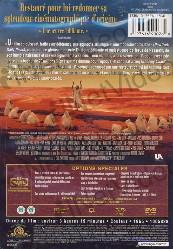 La Plus Grande Histoire Jamais Contee (Edition Speciale) (Boxset) (Bilingual) DV - Image 2 of 2