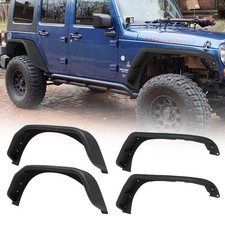 4pcs For 2007-2018 Jeep Wrangler Jk Steel Metal Fender Flares Tube Mud Guard Kit