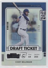 2021 Panini Contenders Draft Ticket Purple 24/99 Cody Bellinger #63 1c0s