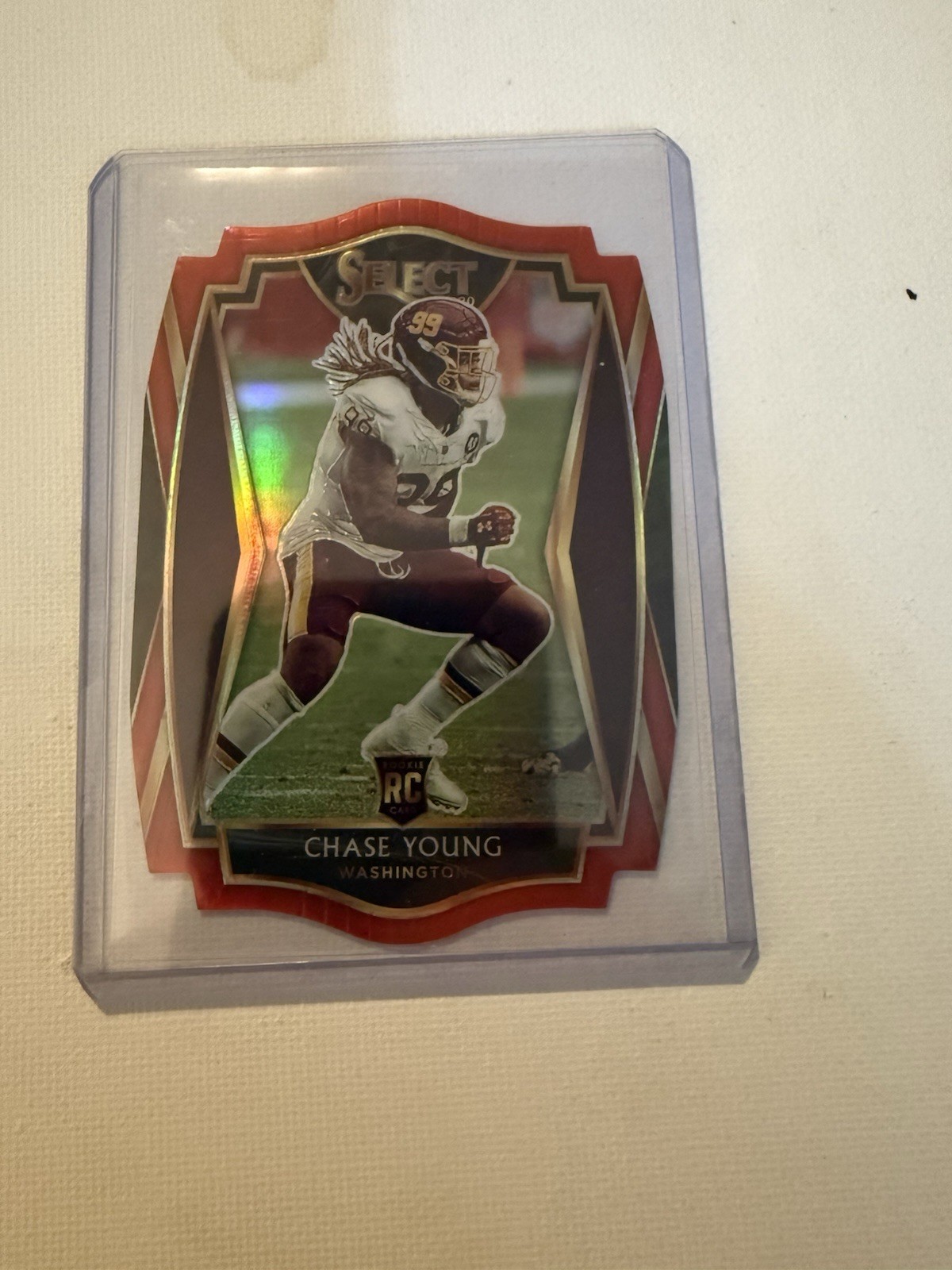 2020 Panini Select - Premier Level Chase Young #164 Red Prizm Die-Cut (RC)