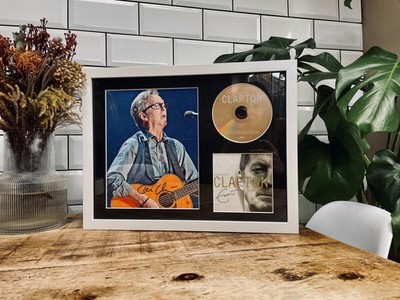 Eric Clapton / Komplett - Clapton / Handsigniertes Foto / Autogramm / Gerahmt / COA