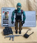 1986 GI Joe BEACH HEAD - Tight Joints - Great Paint - Very Nice File Card