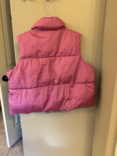 Old Navy Women's XL Puffer Vest Full Zipper Pockets Color Pink, Pre-Owned, Excel - Picture 2 of 5