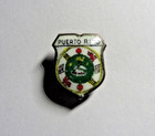 Vintage Sterling Silver Puerto Rico Coat of Arms Enamel Shield Pin — photo 1