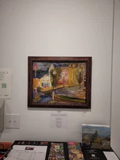 Wyalusing PA Rainy Night – Jazz Inspired Impasto Oil Painting – Framed Original