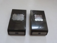 2 Stampin Up Craft Scrapbooking PUNCHES LARGE 2.25" FANCY TAG LABEL MED 1.5"