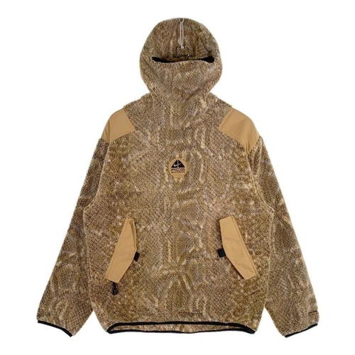 Supreme 22AW Nike ACG Fleece Pullover Felpa con Cappuccio Beige Snake DN3256 277 Taglia S