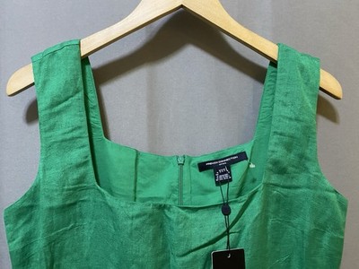 green emerald velvet dress Aspen Linen Blend Halterneck Midi Dress