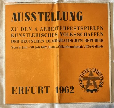 Werbung zu den 4. Arbeiterfestspielen Erfurt 1962