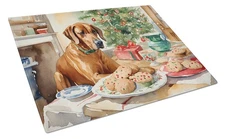 Rhodesian Ridgeback Christmas Cookies Glass Cutting Board Large DAC3875LCB