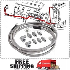 SS Braided Transmission Cooler Hose Lines Fit...
