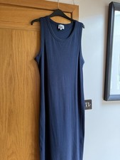 “Eleven Loves” Navy Ribbed Maxi Dress , Size 16-18, New