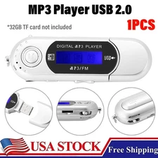 USB Digital MP3 Music Player Portable LCD Screen Support 32GB TF Card FM Radio