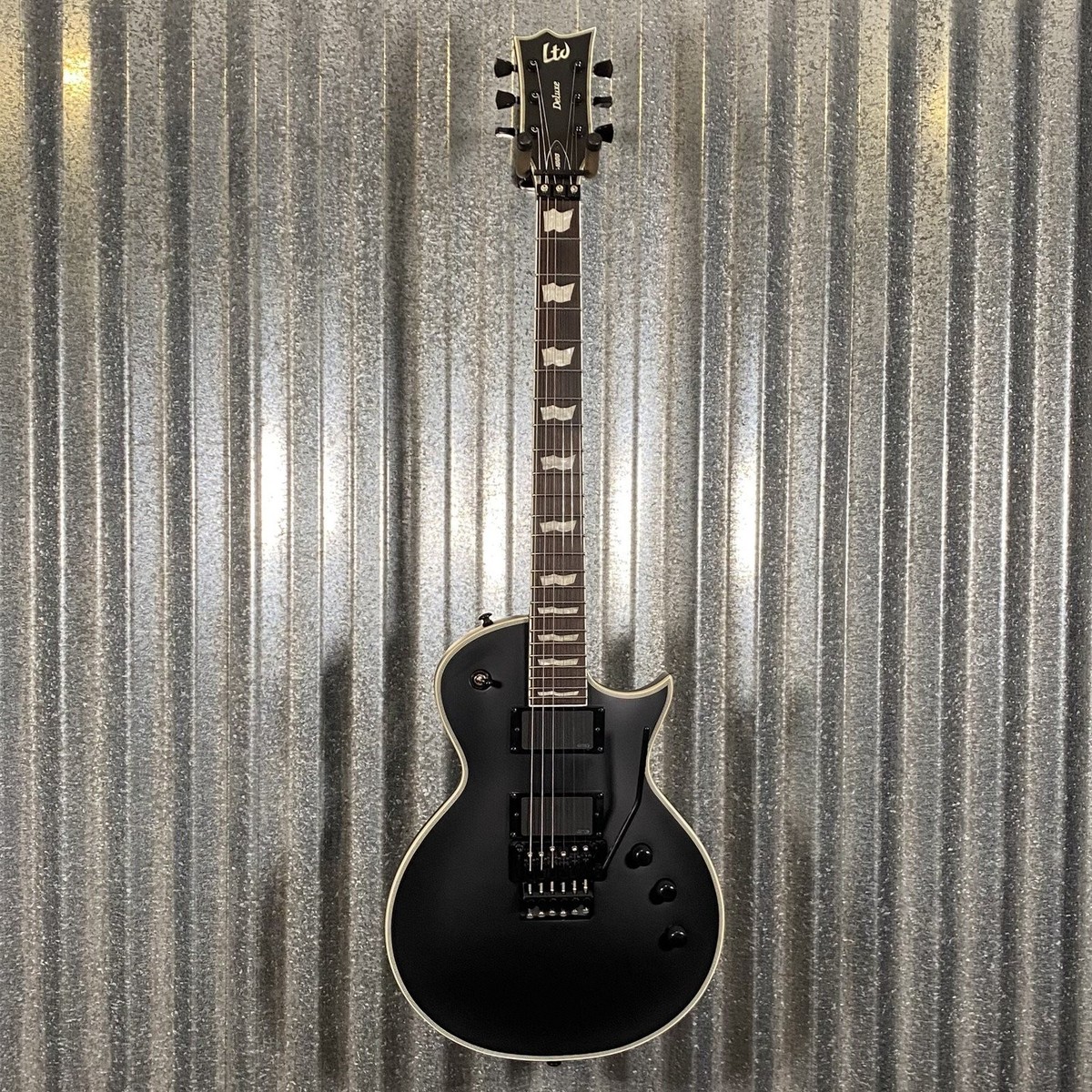 ESP LTD EC-1000 FR Floyd Rose Black Satin EMG Guitar EC1000FRBLKS