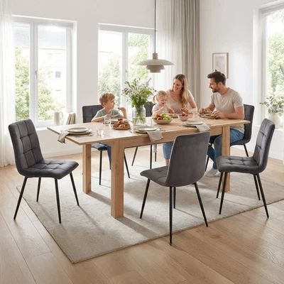 Esstisch ausziehbar Massiv Holz 135x86 Wohnzimmertisch Küchentisch Homestyle4u - Bild 1 von 4